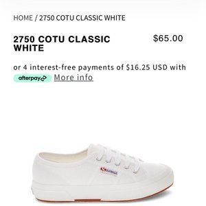Superga Cotu Classic White Sneaker - NIB, with tags